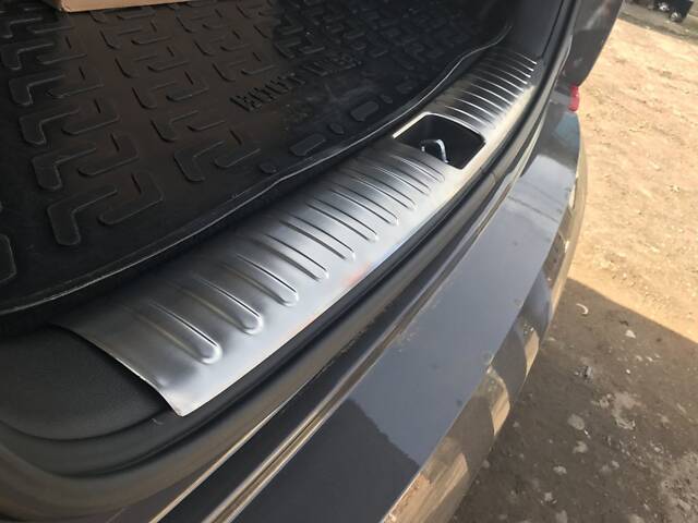 Накладка на задний порог багажника OmsaLine (нерж) для Hyundai Tucson TL 2016-2021 гг - Фото 2