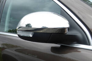 Накладка на зеркала (2 шт, нерж.) Carmos - Турецкая сталь для Seat Alhambra 2010-2024 гг