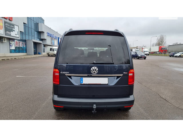 Накладка над номером (1 дверной, нерж.) для Volkswagen Caddy 2015-2020 гг