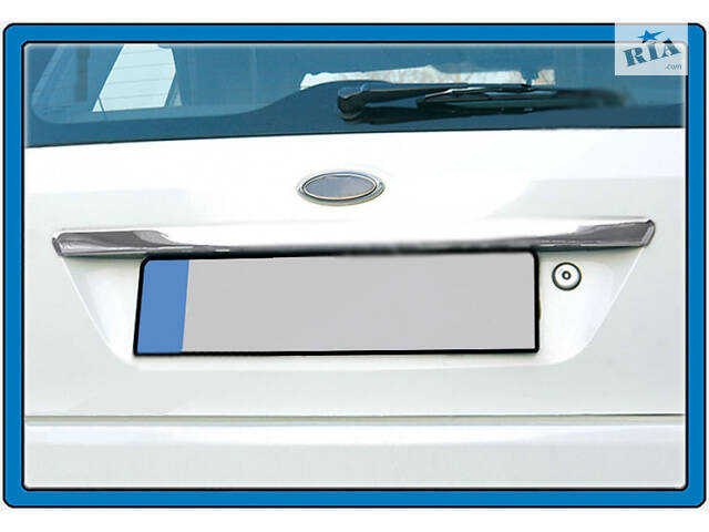 Накладка над номером (нерж.) Carmos - Турецька сталь для Ford Fiesta 2002-2008 рр.