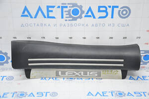 Накладка порога задняя правая Lexus LS460 LS600h 07-12 черная потерта,тычки на хроме
