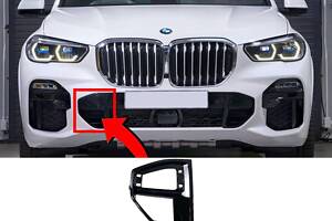 Накладка впускного сопла права в передній бампер M-Paket на BMW X5 G05 2018-2022 (Чорний глянець)