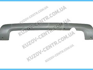 Накладка заднего бампера (серый металлик) Citroen Berlingo / Peugeot Partner 08-18 (FPS)
