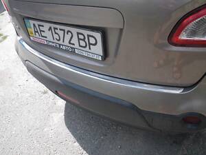 Накладка заднего бампера Nissan Qashqai 2007-2013 (нержавеющая сталь)