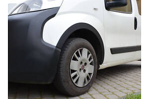 Накладки на арки (4 шт, черные) 1 дверь, ABS пластик для Peugeot Bipper 2008-2024 гг