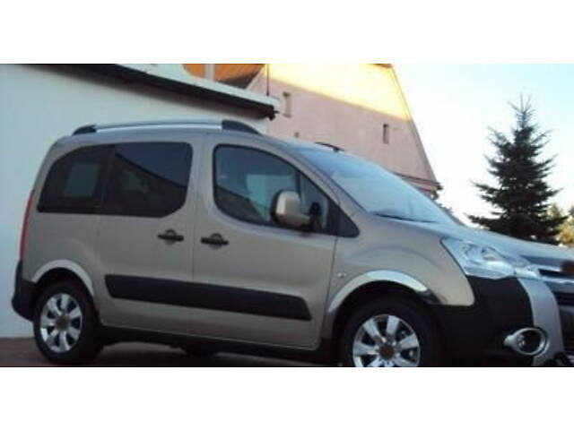 Накладки на арки (4 шт, нерж) 1 боковая дверь, нержавейка для Citroen Berlingo 2008-2018 гг