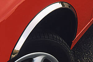 Накладки на арки (4 шт, нерж) 1 бічні двері, Полірована нержавіюча сталь для Fiat Fiorino/Qubo 2008-2024 гг