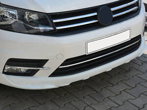 Накладки на бампер (3 шт, нерж) для Volkswagen Caddy 2015-2020 рр