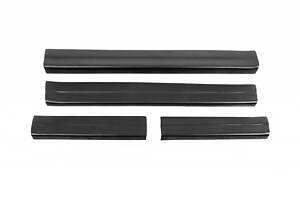 Накладки на дверные пороги EuroCap (4 шт, ABS) для Nissan X-trail T32/Rogue 2014-2021 гг