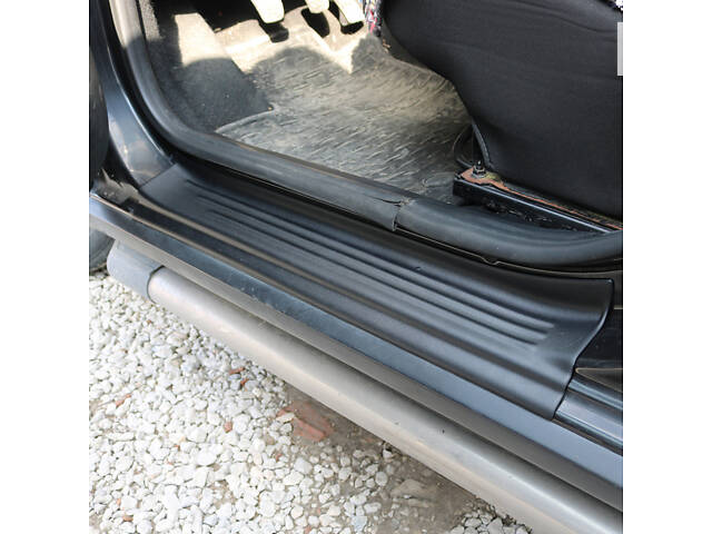 Накладки на дверные пороги EuroCap (4 шт, ABS) для Renault Sandero 2013-2022 гг