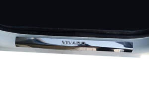 Накладки на дверные пороги Laser-style (2 шт, сталь) для Opel Vivaro 2001-2015 гг