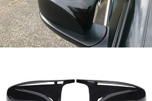 Накладки на зеркала M-Look на BMW X5 E70 X6 E71 Черные глянцевые
