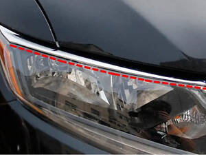 Накладки на фары Libao 2014-2016 (2 шт, пласт) для Nissan X-trail T32/Rogue