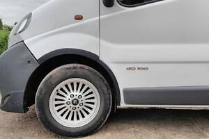 Накладки на колесные арки (4 шт, черные) 2007-2015, черный пластик для Opel Vivaro