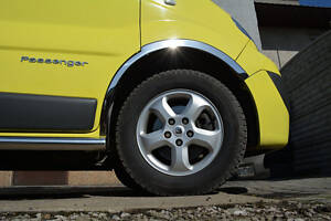 Накладки на колесные арки (4 шт, нержавейка) 2007-2015, передние -2024 задние для Renault Trafic