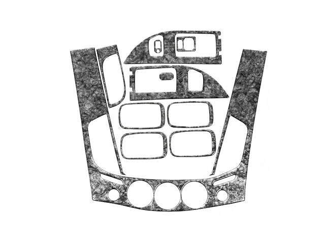 Накладки на панель (11 деталей) Титан для Mitsubishi L200 2006-2015 гг