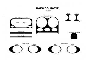 Накладки на панель (1998-2005) Дерево для Daewoo Matiz