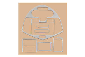 Накладки на панель (2002-2006) Алюминий для Kia Carens