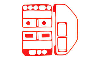 Накладки на панель (червоний колір) для Peugeot 106