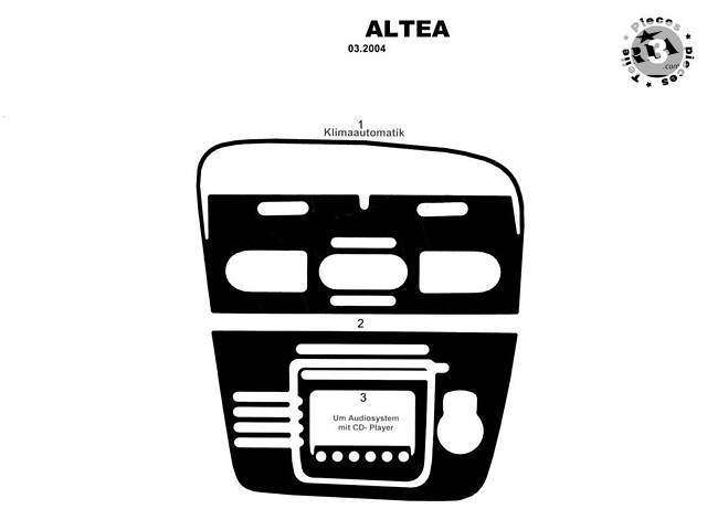 Накладки на панель (Маленький комплект) для Seat Altea 2004-2024 рр.