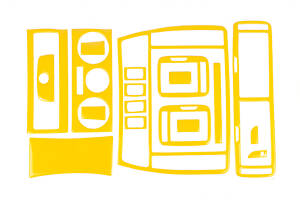 Накладки на панель 1996-2004 (жовтий колір) для Volkswagen Passat B5 років