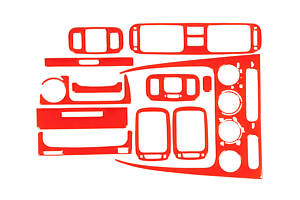 Накладки на панель 1998-2000 (червоний колір) для Toyota Corolla