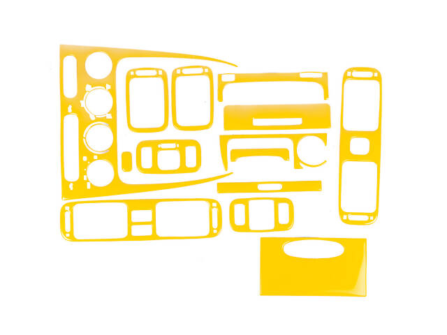 Накладки на панель 2000-2002 (желтый цвет) для Toyota Corolla