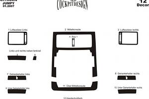 Накладки на панель Алюминий для Fiat Scudo 2007-2015 гг