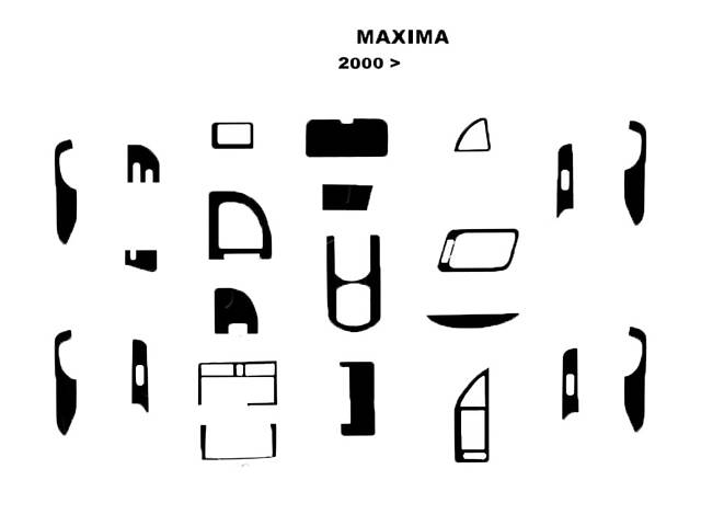 Накладки на панель Алюминий для Nissan Maxima 2000-2004 гг