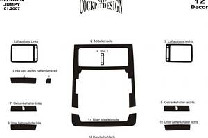 Накладки на панель Дерево для Fiat Scudo 2007-2015 гг