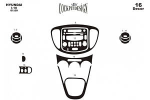 Накладки на панель для Hyundai I-10 2008-2013 гг