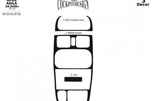 Накладки на панель для Opel Agila 2000-2007 рр.