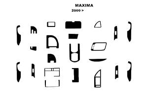 Накладки на панель Карбон для Nissan Maxima 2000-2004 гг