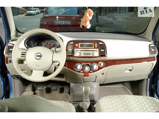 Накладки на панель Карбон для Nissan Micra K12 2003-2010 гг