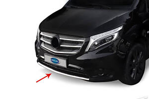 Накладки на передний бампер (нерж) для Mercedes Vito/V-class W447 2014-2024 гг