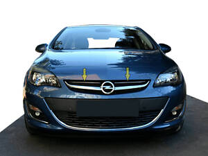 Накладки на передню решітку 2012-2015 (нерж) для Opel Astra J рр