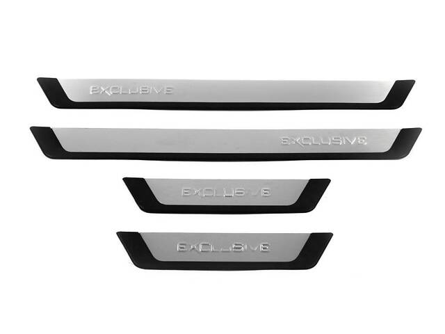 Накладки на пороги (4 шт) Exclusive для Chevrolet Spark 2009-2015 рр.