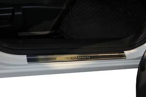 Накладки на пороги (Omsa, 4 шт, нерж.) -20242 (довгий) для Nissan Qashqai 2010-2014рр