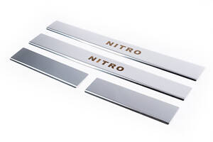 Накладки на пороги Carmos на нижню частина частина (нерж) для Dodge Nitro 2007-2024 рр