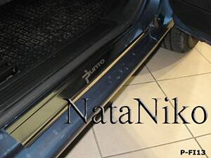 Накладки на пороги Fiat Grande Punto 5D / Punto Evo 5D 2005-2009 / 2009- premium NataNiko
