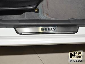 Накладки на пороги Geely MK / GC6 4D 2008- premium NataNiko