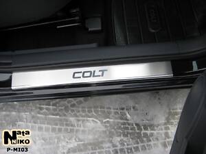 Накладки на пороги Mitsubishi Colt VI/VII 5D 2004-2008/2009- premium NataNiko