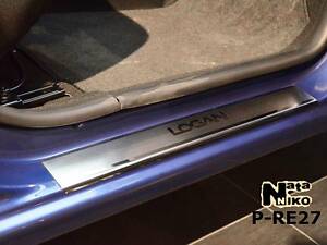 Накладки на пороги Renault Logan III / III MCV 2013- premium NataNiko