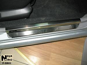 Накладки на пороги Subaru Forester II 2002-2008 premium NataNiko