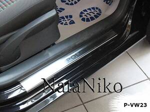Накладки на пороги Volkswagen Polo IV 5D 2001-2009 premium NataNiko