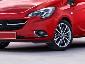 Накладки на противотуманки (2 шт, нерж) OmsaLine - Итальянская нержавейка для Opel Corsa E 2015-2024 гг