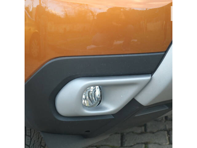 Накладки на протитуманки (ABS, сіра) для Renault Duster 2018-2024 рр.