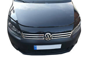 Накладки на решітку (2 шт, нерж) OmsaLine - Італійська нержавійка для Volkswagen Caddy 2010-2015 рр