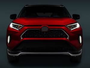 Накладки на решетку (2 шт) для Toyota Rav 4 2019- гг