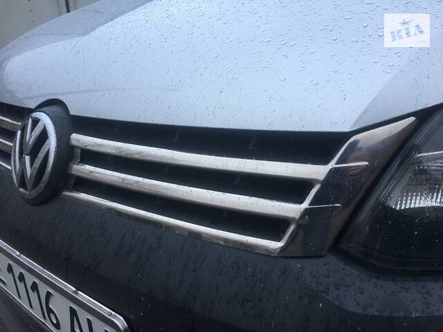 Накладки на решетку (2 шт, нерж) OmsaLine - Итальянская нержавейка для Volkswagen Caddy 2010-2015 гг - Фото 3